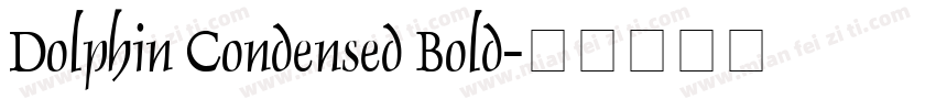 Dolphin Condensed Bold字体转换